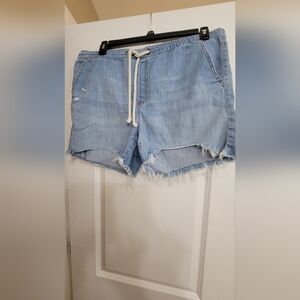 Aerie Denim Frayed Hem Women's Shorts Size XL